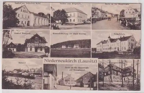 51542 Mehrbild Ak Niederneukirch (Lausitz) Gasthof, Bahnhof usw. 1926