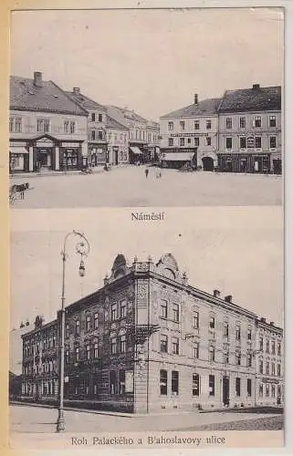 68511 Mehrbild Ak Přerove Namesti, Roh Palackeho a Báhoslavovy Ulice 1915