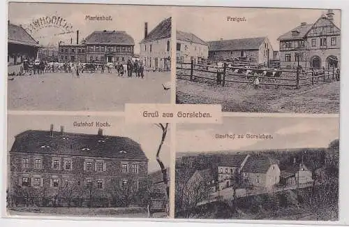 79882 Ak Gruß aus Gorsleben bei Schochwitz Freigut, Gutshof usw. 1928