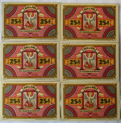 6 Banknoten Notgeld Kaufmännischer Verein Oels ohne Jahr (166843)
