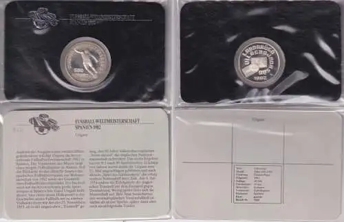 KMS Kursmünzensatz Fussball-WM Spanien 1982 Ungarn 500 Forint Silber (102930)