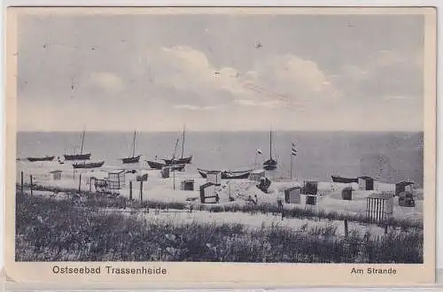 44167 Ak Ostseebad Trassenheide Am Strande. Insel Usedom 1929