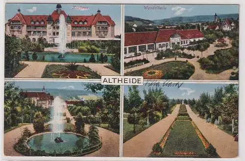 44468 Ak Altheide Polanica-Zdrój Kurhaus Wandelhalle 1924