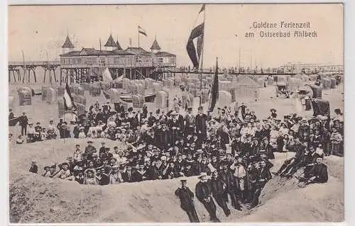 901536 Ak Goldene Ferienzeit am Ostseebad Ahlbeck 1911