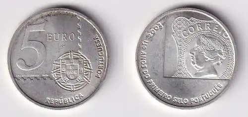 5 Euro Münze Portugal 2003 150 Jahre Briefmarken in Portugal Stgl.(166542)