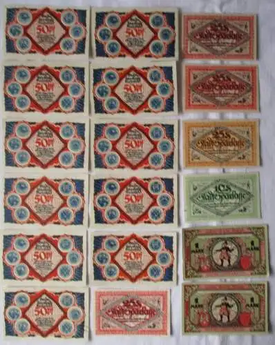 18 Banknoten 10 Pfennig bis 1 Mark Stadt Bielefeld 1921 (108235)