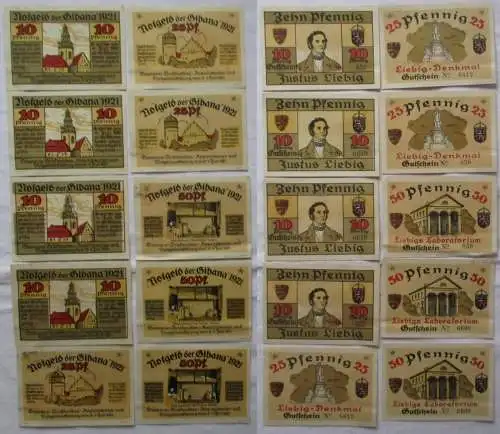 3 Banknoten Notgeld Giessen Gibana Notgeldausstellung 1921 (106036)
