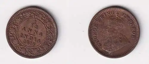 1/12 Anna Kupfer Münze Indien 1916 f.vz (152074)