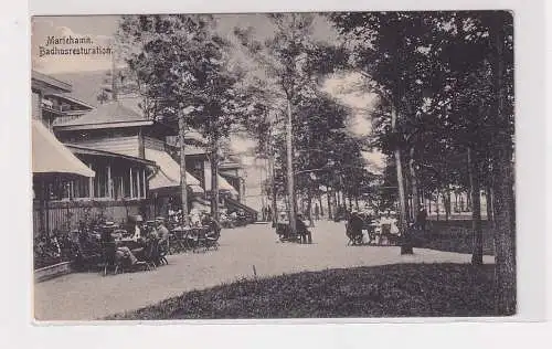 84176 Ak Mariehamm Badhusrestaurant in Finnland um 1915