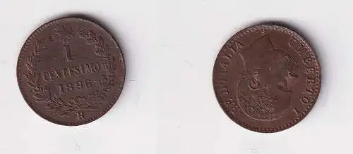 1 Centesimo Kupfer Münze Italien 1896 R vz (138187)