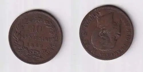 10 Centesimi Kupfer Münze Italien 1867 M s/ss (101314)