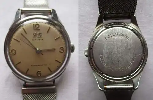 UMF Ruhla Armbanduhr 16 rubis antimagnetic Handaufzug 60er Jahre (116824)
