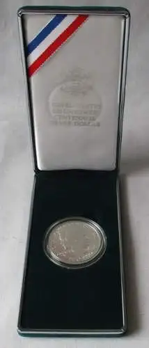1 Dollar Silber Münze USA 1990 Eisenhower Home mit Etui OVP (159978)