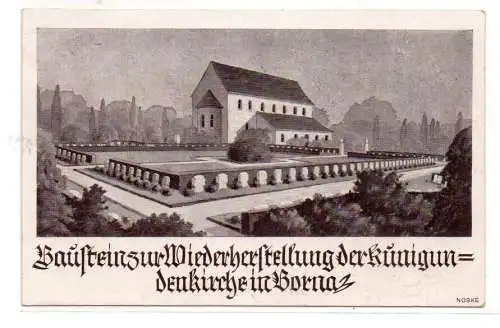 906713 Ak Baustein zur Wiederherstellung der Kunigundenkirche in Borna 1925