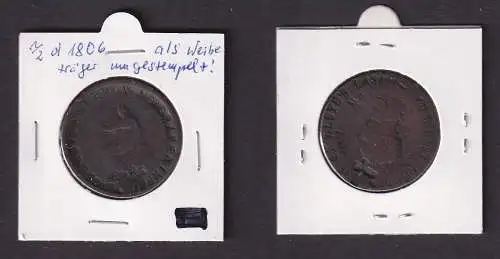 1/2 Penny Bronze Münze Großbritannien 1806 Reklame Lloyd's Newspaper (152274)