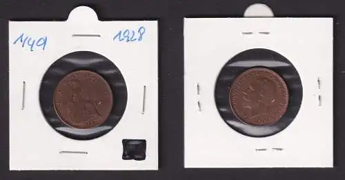 1 Farthing Kupfer Münze Großbritannien 1928 Georg V. (167698)