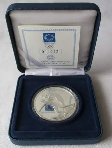 10 Euro Silber Münze Griechenland Olympiade Diskuswerfer 2004 PP (165152)
