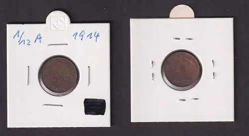 1/12 Anna Kupfer Münze Indien 1914 Georg V. (169916)
