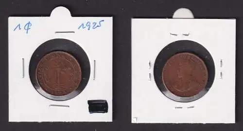 1 Cent Kupfer Münze Ceylon Sri Lanka 1925 Georg V. (166435)