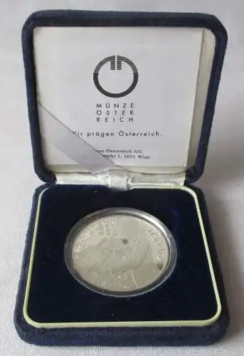 100 Schilling Silber Münze Österreich Mozart 1991 PP OVP (163103)