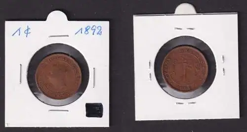1 Cent Kupfer Münze Ceylon Sri Lanka 1892 Victoria (164666)