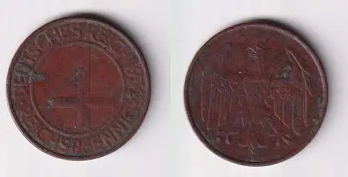 4 Pfennig Kupfer Münze Weimarer Republik 1932 A "Brüning Taler" (169498)