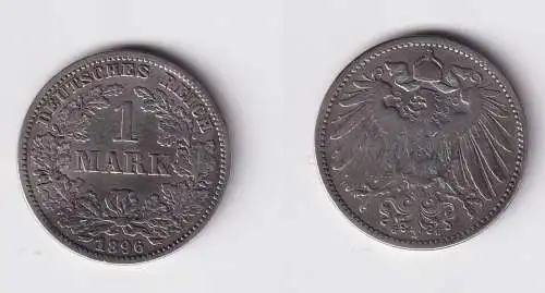 1 Mark Silber Münze Deutschland Kaiserreich 1896 G Jäger Nr.17 (169555)