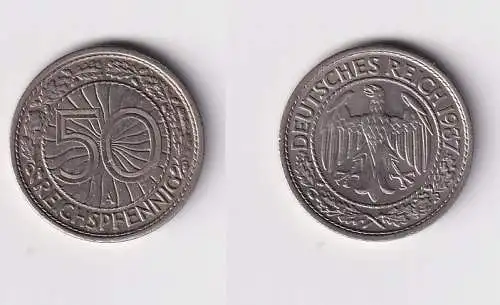 50 Reichspfennig Nickel Münze 1937 A f.vz (169398)
