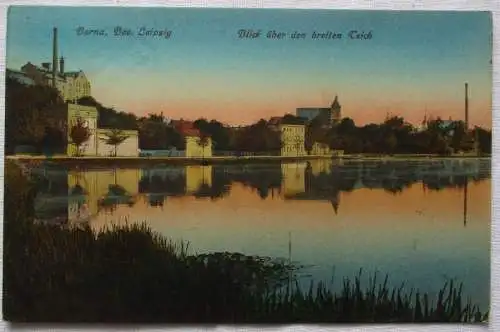 907879 Ak Borna Bez. Leipzig Blick über den breiten Teich 1927