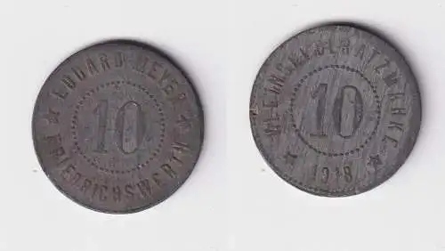 10 Pfennig Zink Notgeld Münzen Friedrichswerth Eduard Meyer  (169432)