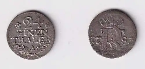 1/24 Taler Billon Münze Preussen 1783 A f.ss (169412)