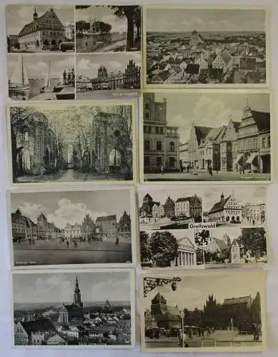 11701 /8 Ak Greifswald Markt Kirche Kloster Theater um 1960