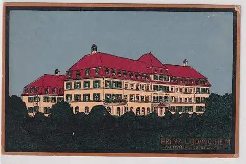 18652 Künstler Ak Traunstein Oberbayern Prinz-Ludwig-Heim 1912