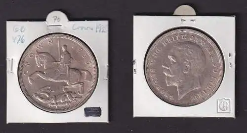 1 Crown Silber Münze Großbritannien Georg V. 1935 ss+ (166852)