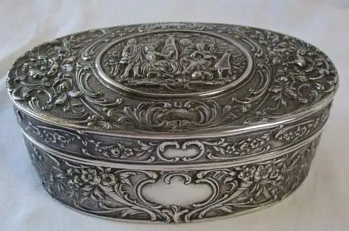 antike 800er Silber Zuckerdose Jean L. Schlingloff  Hanau um 1920 (107378)