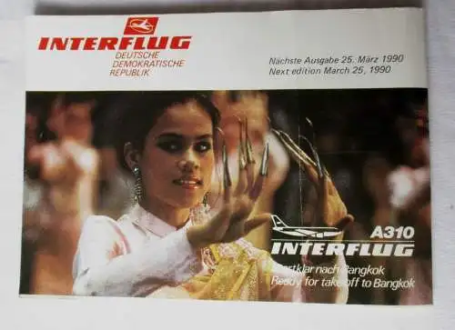 Flugplan Timetable DDR Interflug 1989-1990 Winterhalbjahr (113766)