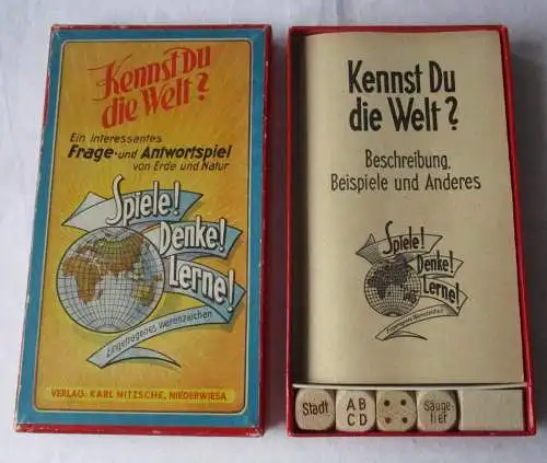 DDR Frage-& Antwortspiel Kennst du die Welt? Karl Nitzsche Niederwiesa (161812)