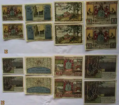 8 Banknoten Notgeld Stadt Blankenhain um 1921 kassenfrisch (168615)