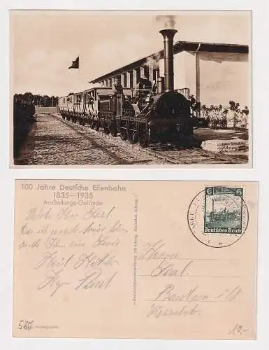 26967 Foto Ak 100 Jahre Deutsche Eisenbahn 1835-1935 Ausstellungsgelände