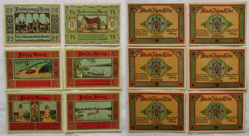 6 Banknoten Notgeld Stadt Aken 1921 (169497)