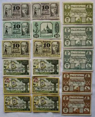 17 Banknoten Notgeld Stadt Gollnow Golienow 1921 (167471)
