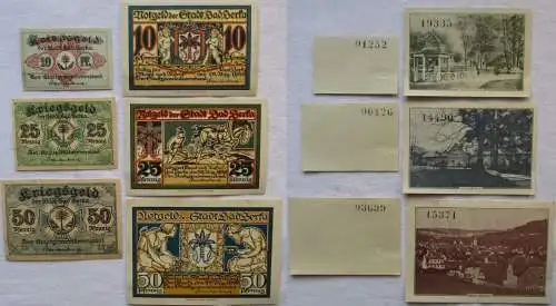 6 Banknoten Notgeld Stadt Bad Berka 1917-1920 (168905)