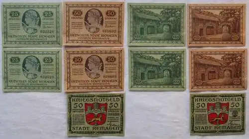 5 Banknoten Notgeld Stadt Remagen 1918-1921 (168689)