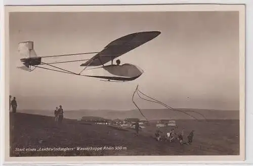 904440 Foto Ak Wasserkuppe Rhön Start eines Leichwindseglers um 1930
