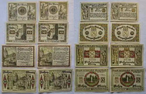 8 Banknoten Notgeld der Rosenstadt Sangerhausen 26.3.1921 (168692)
