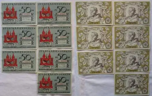 7 Banknoten Notgeld der Stadt Wittenberg 1920 (164687)