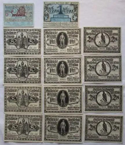 14 x Banknote Notgeld Stadt Wittdün auf Amrum ohne Datum (133975)