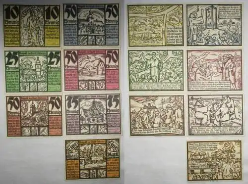 7 x Banknoten Notgeld Stadt Gebesee 1921 (169165)