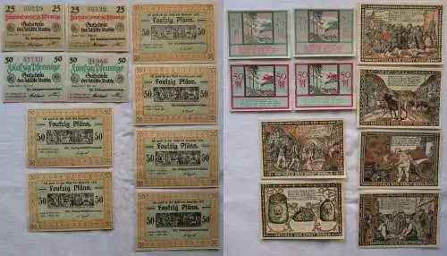 10 x Banknoten Notgeld Stadt Ruhla 1920-1921 (168571)