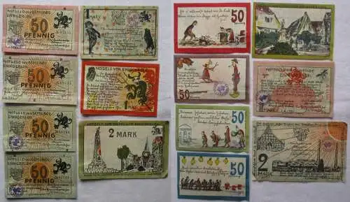 7 Banknoten Notgeld Gemeinde Ennigerloh 1.6.1921 (168675)